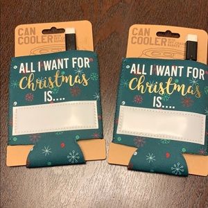 Can coolers with dry erase marker.